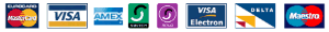 Cards Accepted = MasterCard, Eurocard, Visa, Delta, Electron, American Express, Switch, Maestro & Solo
