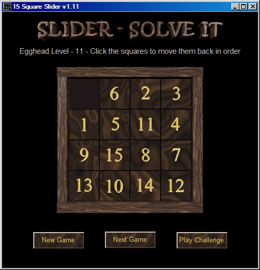 15 Square Slider Puzzle