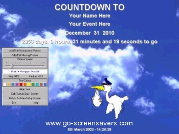 Custom Countdown Screen Saver