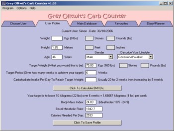 Carb Counter - weight loss helper software