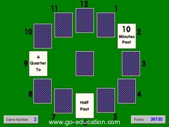 Clock Face - telling the time learning game