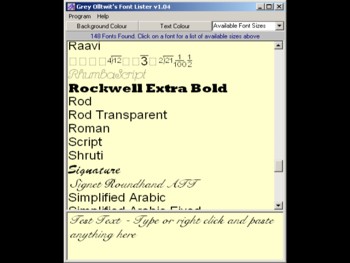 Font Lister