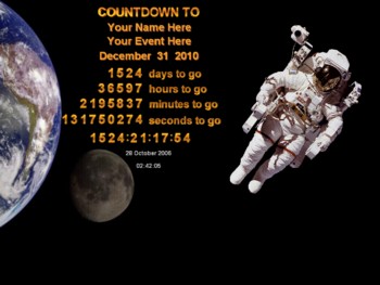 Space Countdown Screen Saver